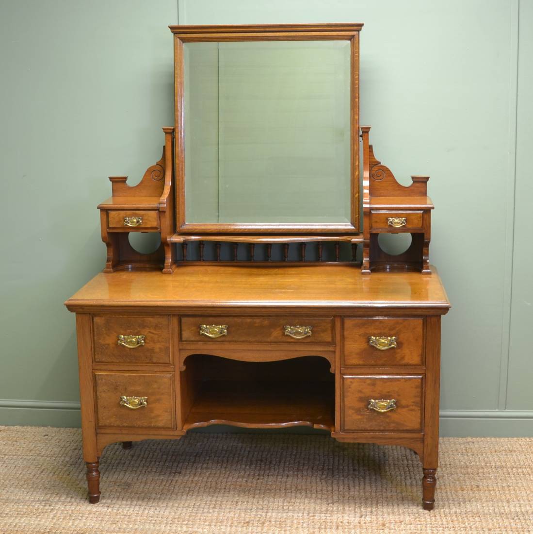 Quality Solid Oak Victorian Antique Dressing Table Antiques World