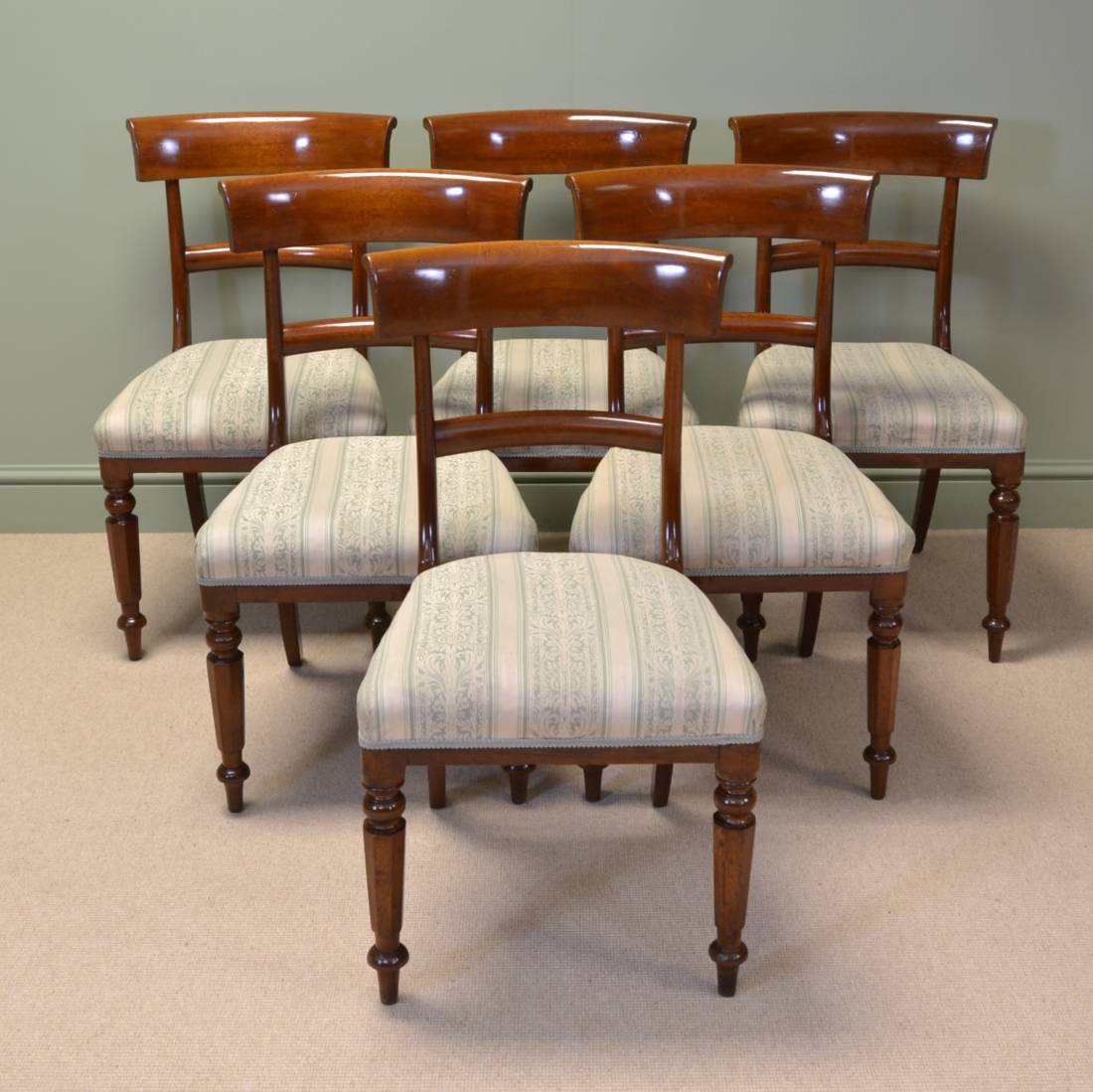 Antique Upholstered Dining Chairs