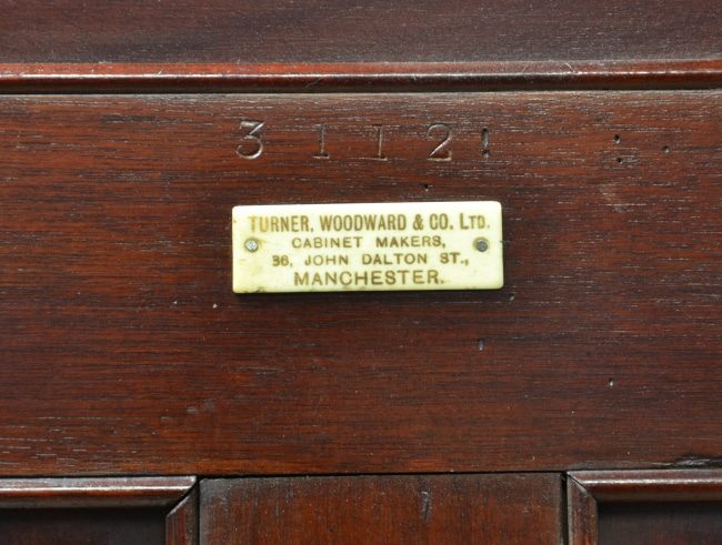 Antique Edwardian Walnut Double Wardrobe by Turner, Woodward & Co. of Manchester.