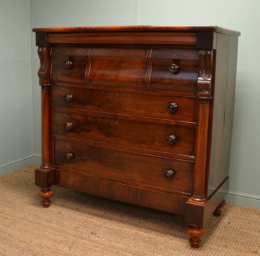 Magnificent Quality Victorian Mahogany Antique Scottish Chest of Drawers.