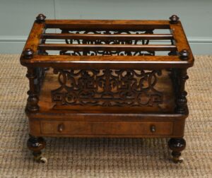 Antique Canterbury with carved Fretwork