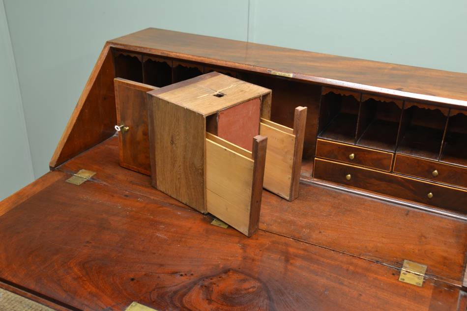 Antique Georgian Mahogany Bureau with Secret Compartments!