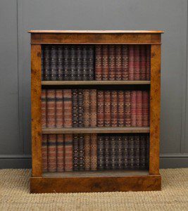 Spectacular, ‘Burr’ Pollard Oak, Antique Open Bookcase