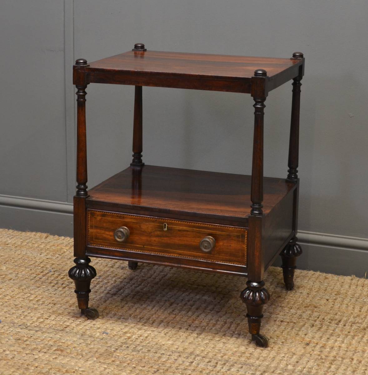 Quality Regency Rosewood Antique Side Occasional Table.