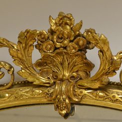 Large Louis Philippe Gilt Dressing or Console Mirror (H 81 x W 27 1/2) -  Antique Swan