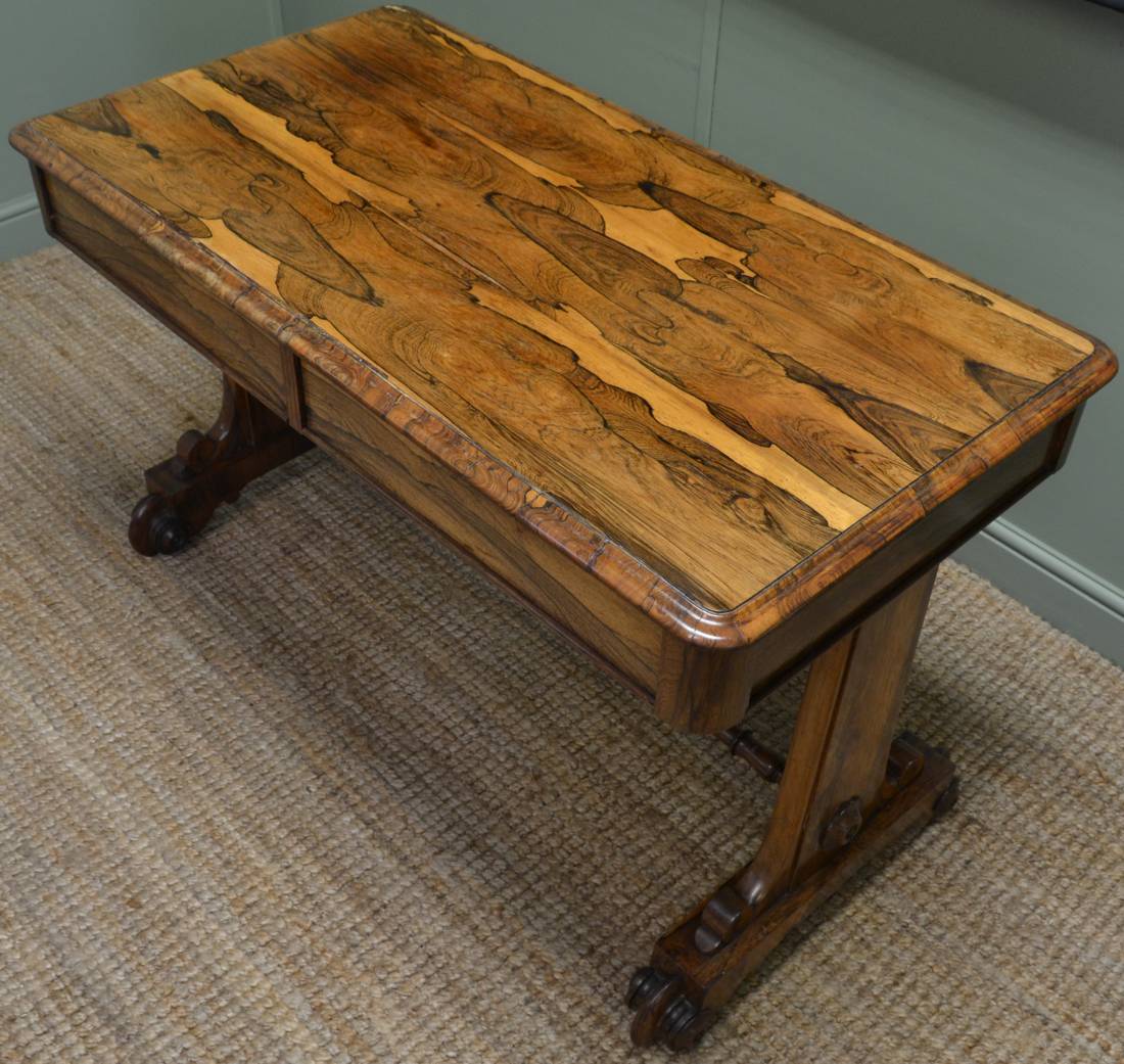 Antique Regency Madagascan Rosewood Side Table / Library Writing Table.