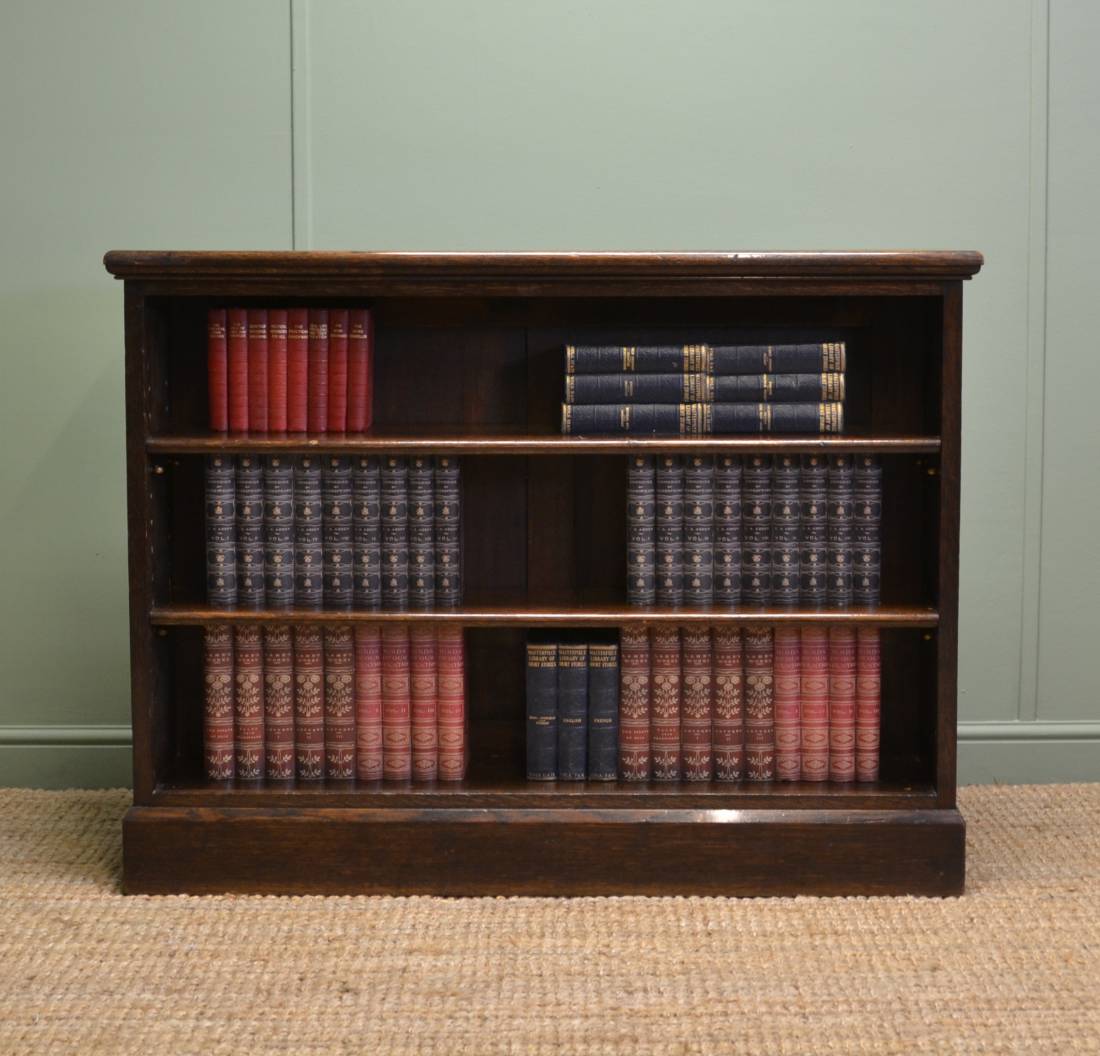 Liberty’s Edwardian Oak Antique Open Bookcase.
