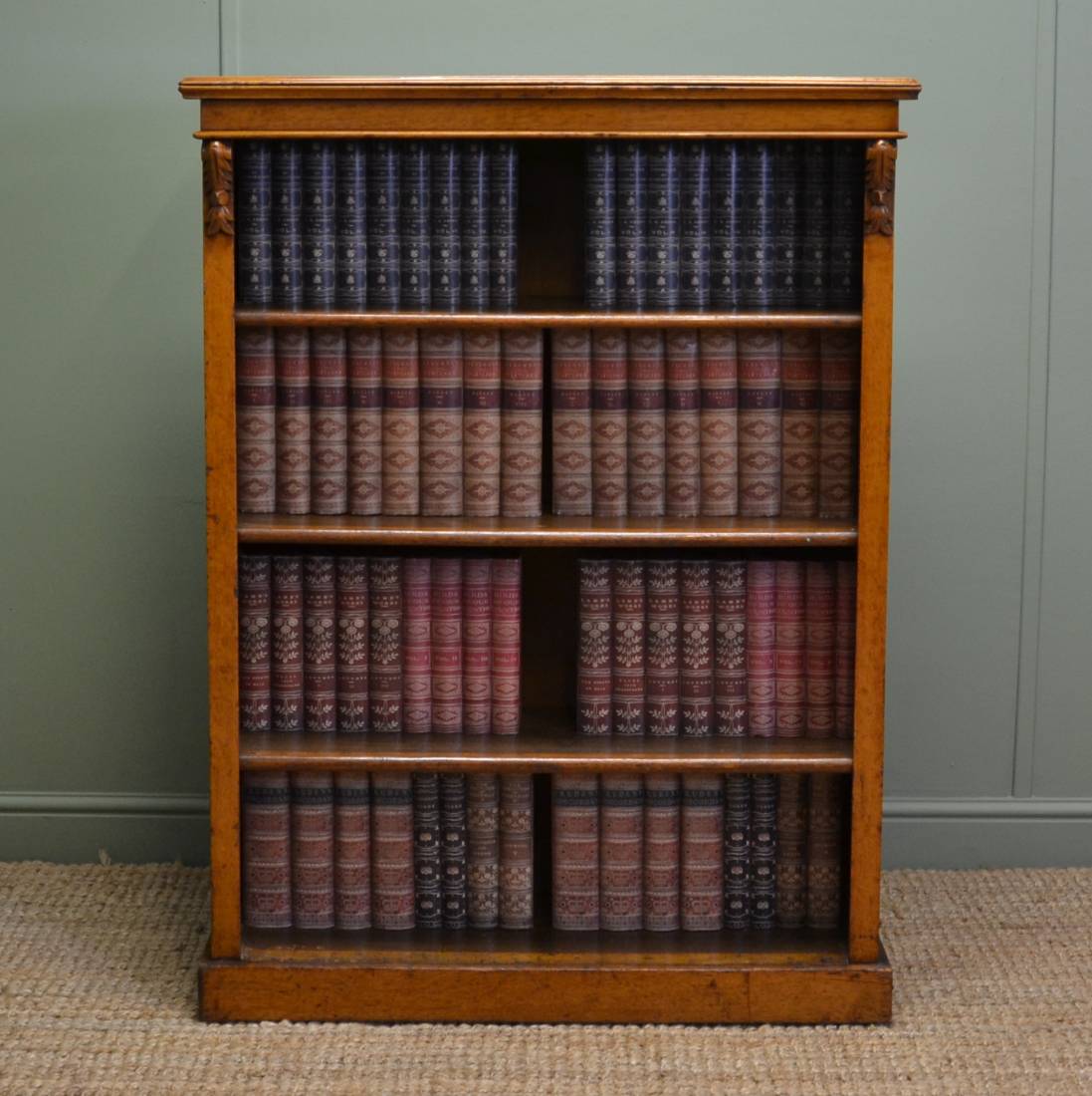 Golden Oak Antique Open Bookcase