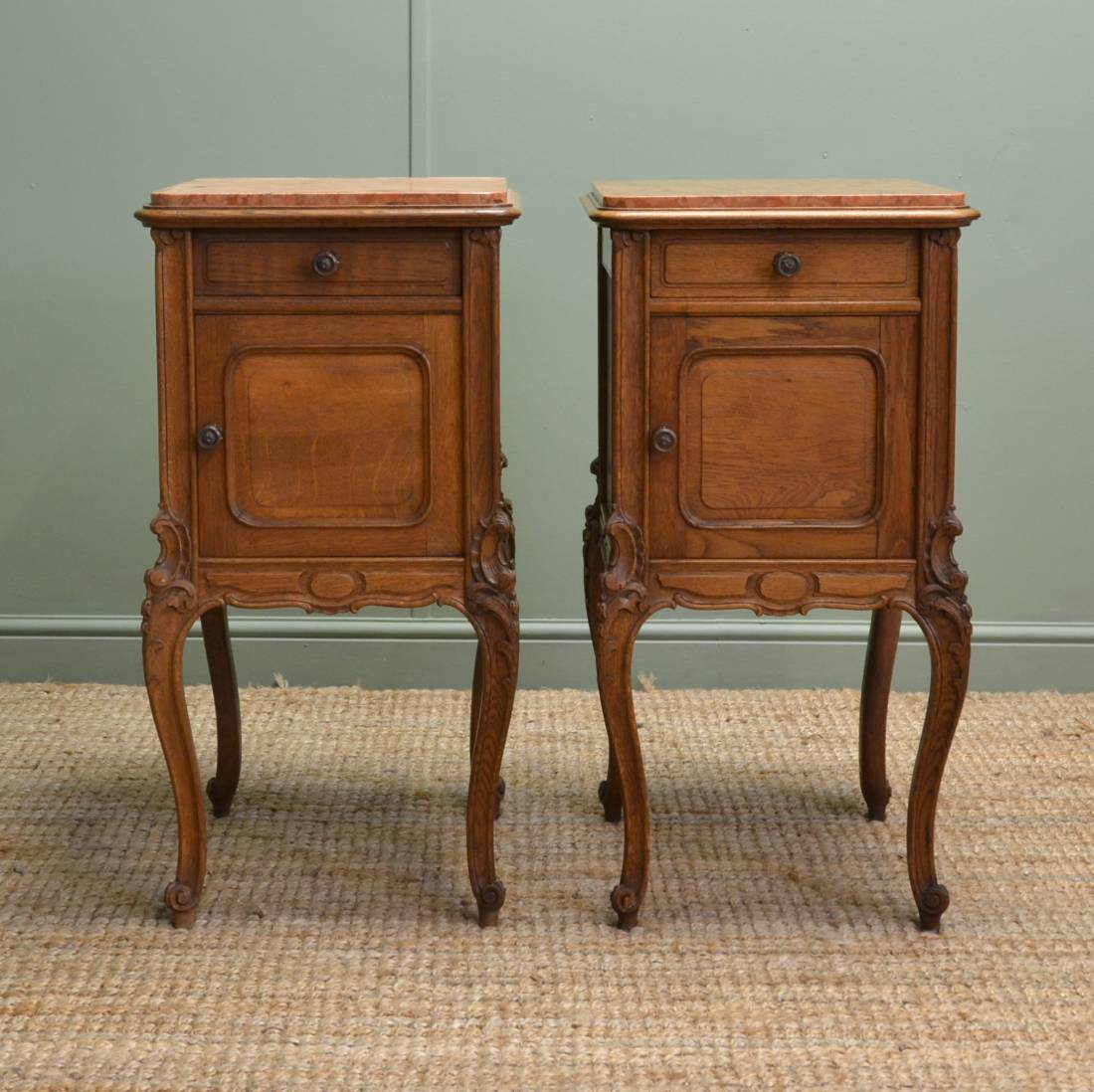 Vintage wood store bedside table