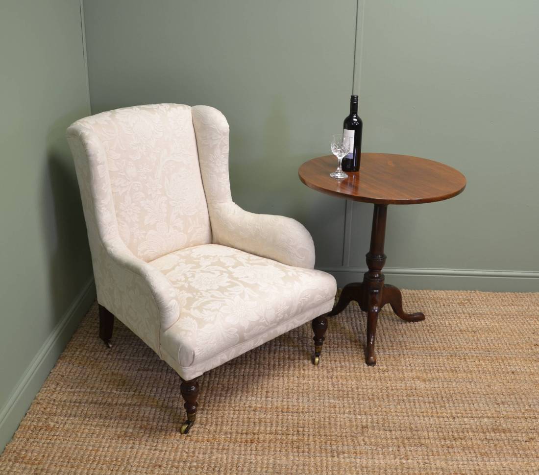 Fine Quality Upholstered Antique Victorian Armchair.