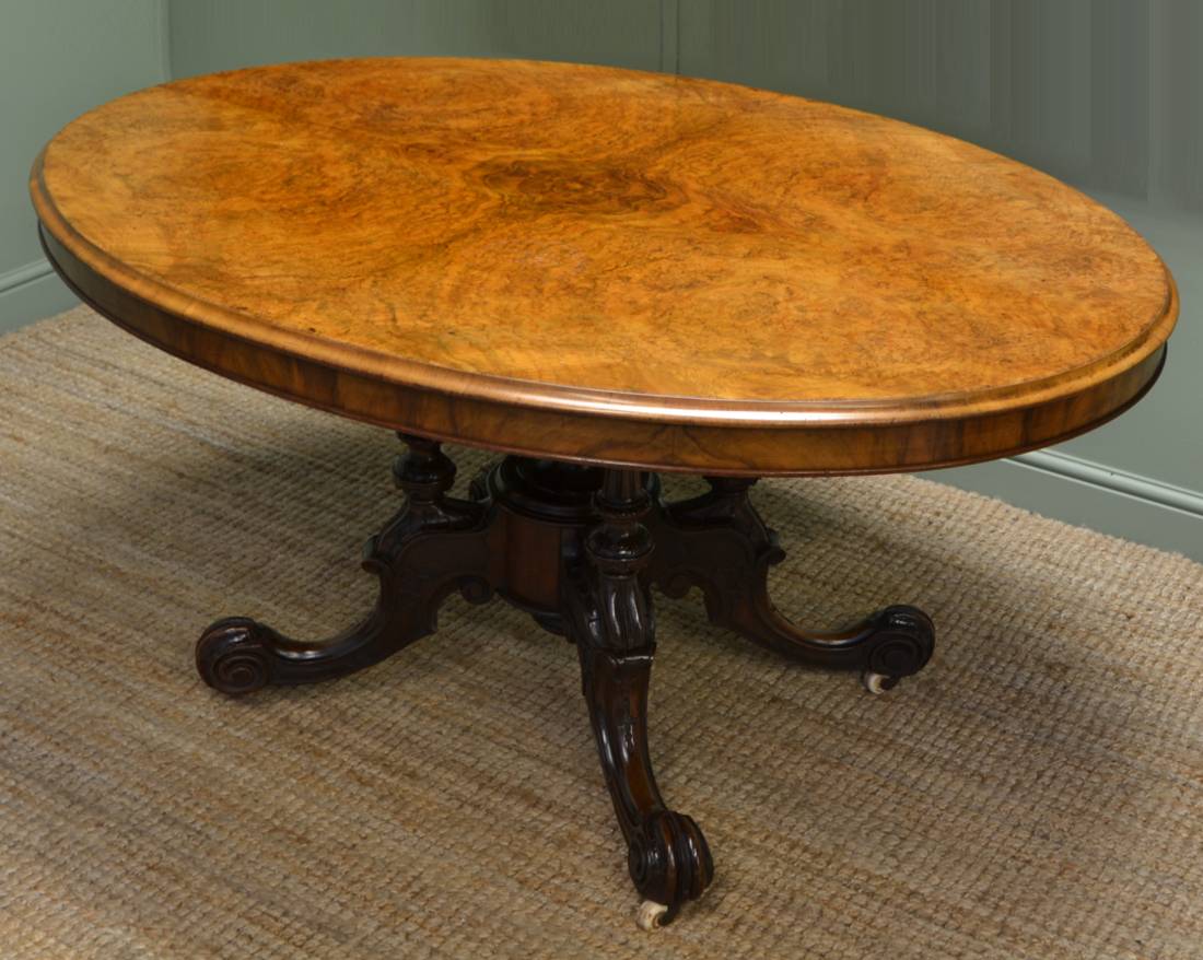 Victorian 19th Century Oval, Antique Loo Table