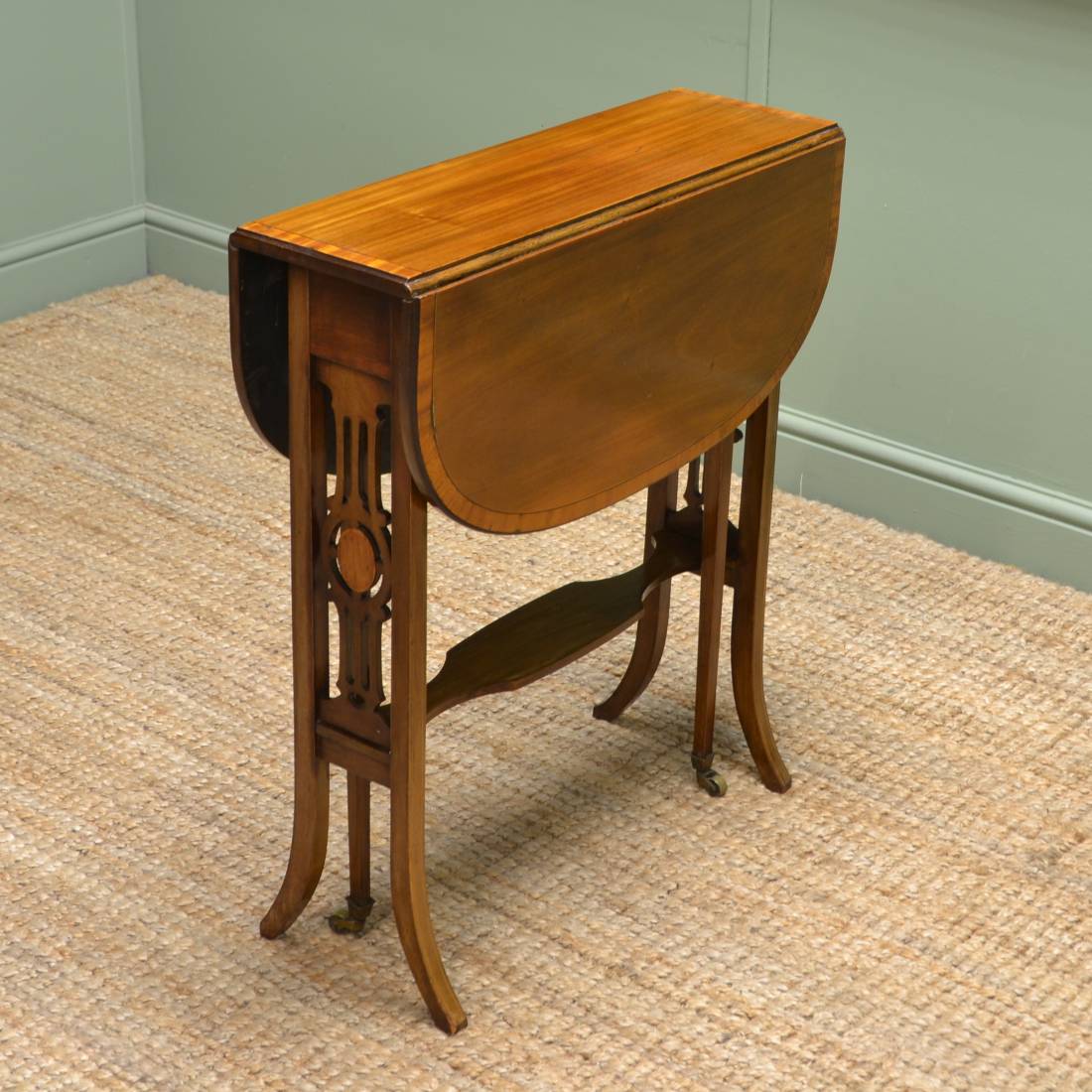 Fine Quality Edwardian Mahogany Antique Sutherland Table Antiques Fine Quality Edwardian Mahogany Antique Sutherland Table