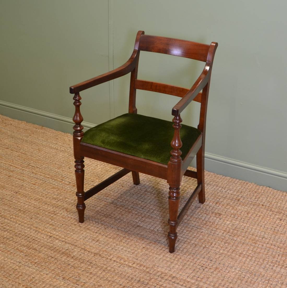 19th Century Mahogany Antique Desk Chair