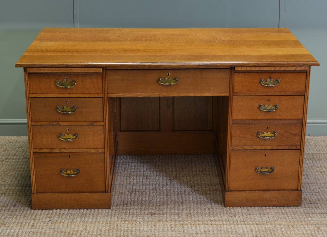 antique twin pedestal desk