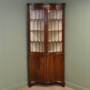 Antique Corner Cupboard with serpentine front