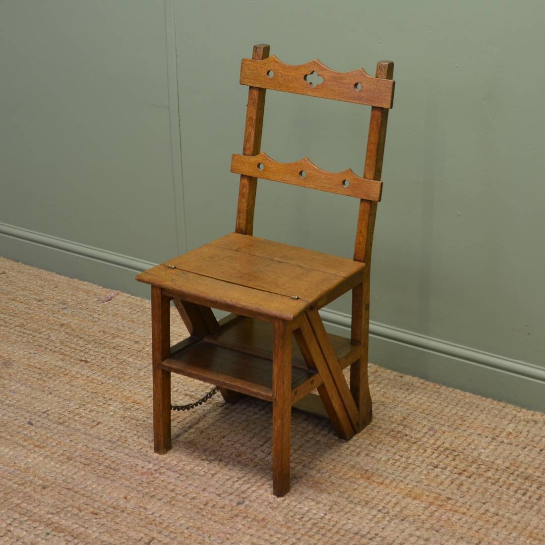 Victorian country Metamorphic Library Steps Chair