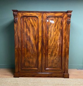 Gillows Victorian Mahogany Antique Double Wardrobe