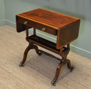 Antique Sofa Table with inlay