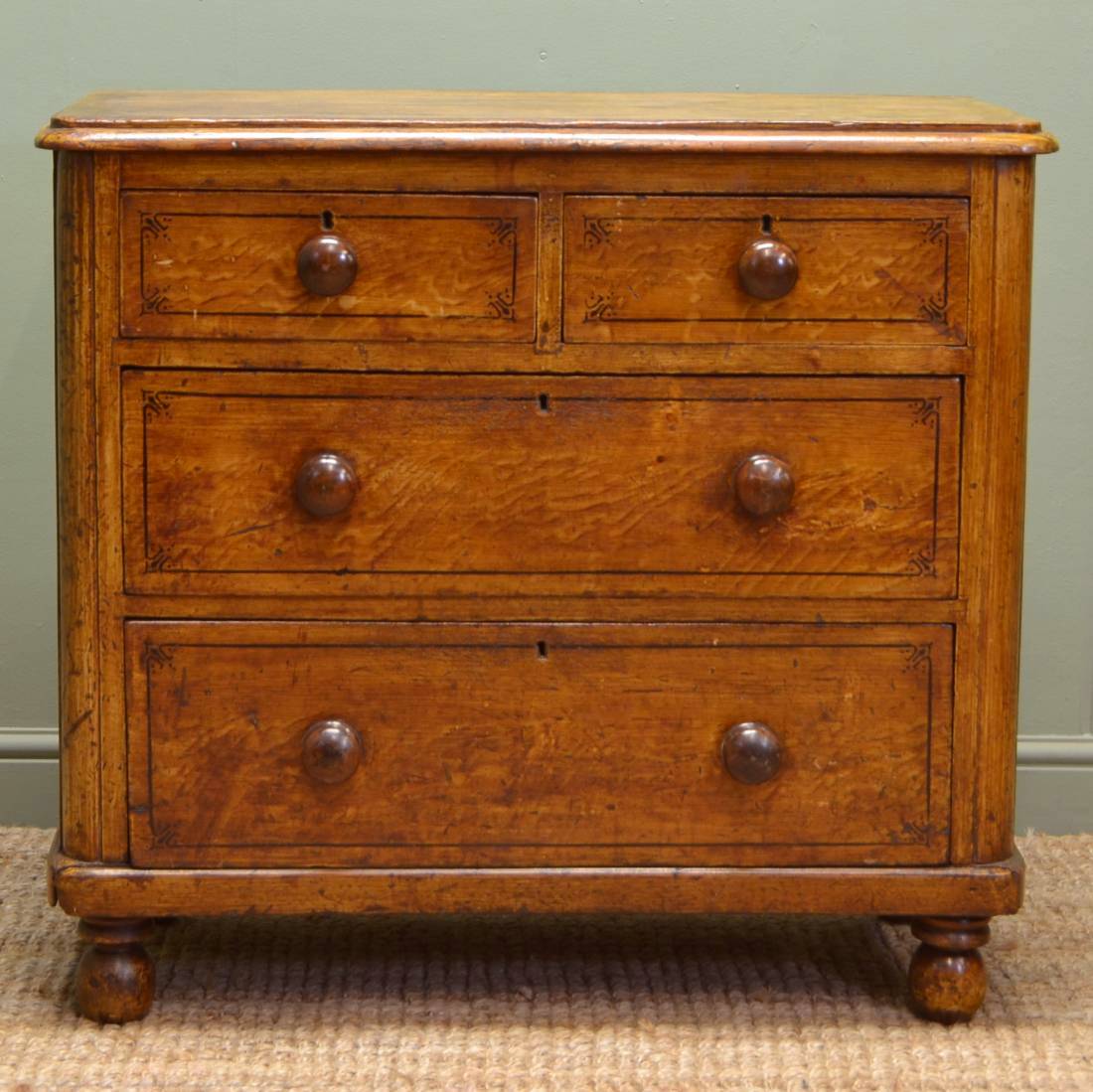 Antique Chest Of Drawers with the Original Painted Pine Finish