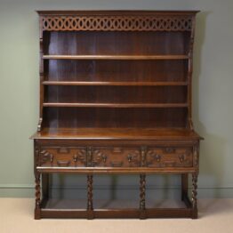 Large Quality Victorian Antique Oak Dresser
