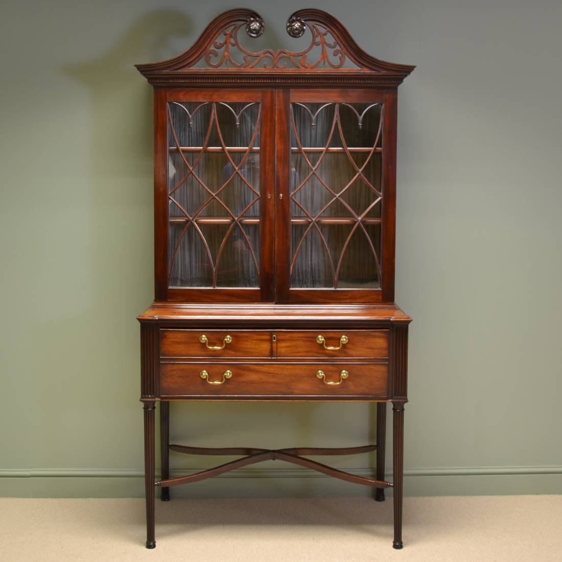 Magnificent Georgian Gillows Mahogany Antique Secretaire