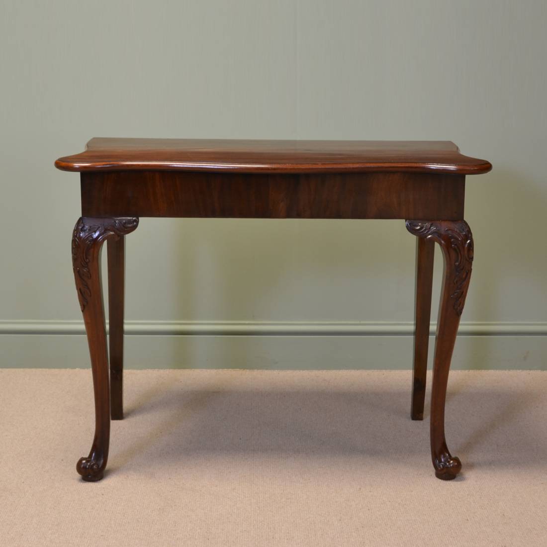 Elegant Figured Mahogany Victorian Antique Console Table Antiques World