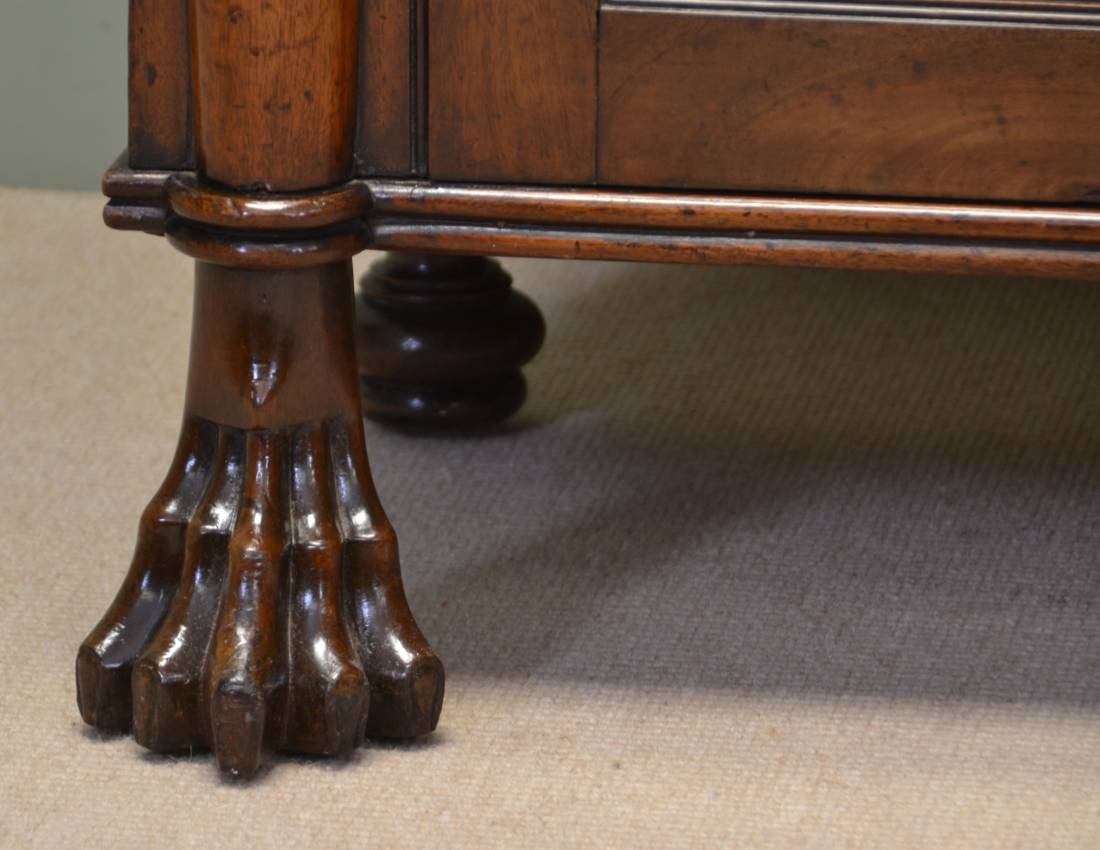 Spectacular Georgian Mahogany Antique Bookcase with Claw ...