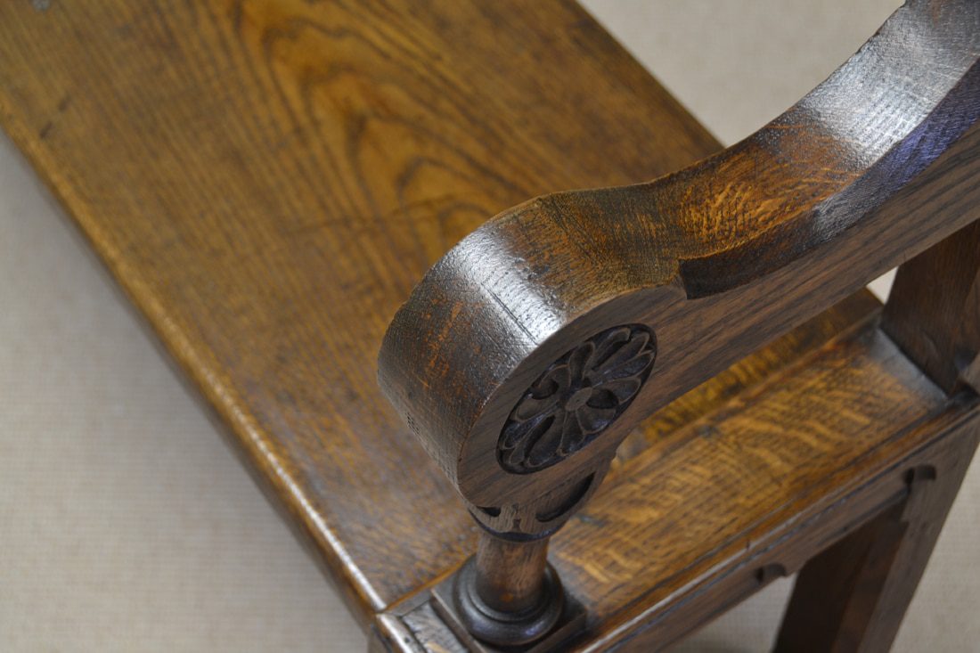 Victorian Oak Antique Bench