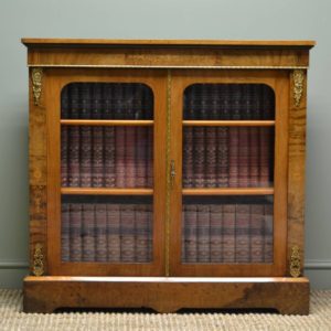 Walnut Pier Cabinet with Brass Mounts