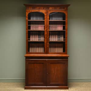 Plum Pudding Mahogany Regency Antiques Glazed Bookcase