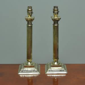 Pair of Vintage Brass Lamps