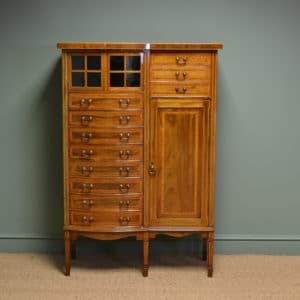 Spectacular Quality Maple & Co Edwardian Antique Music Cabinet