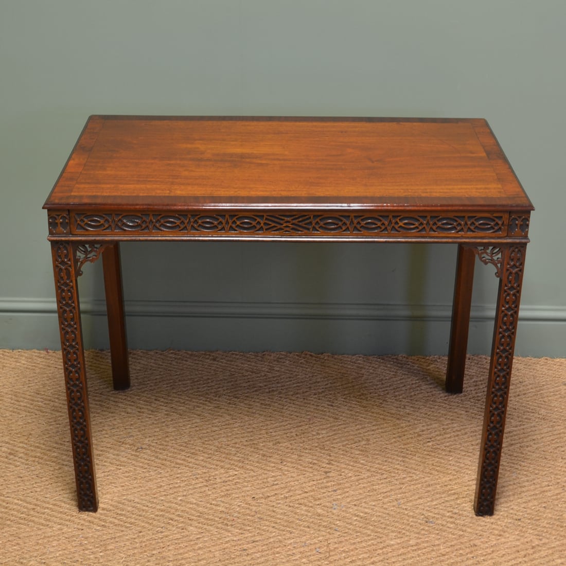 Chippendale Revival Antique Writing Table