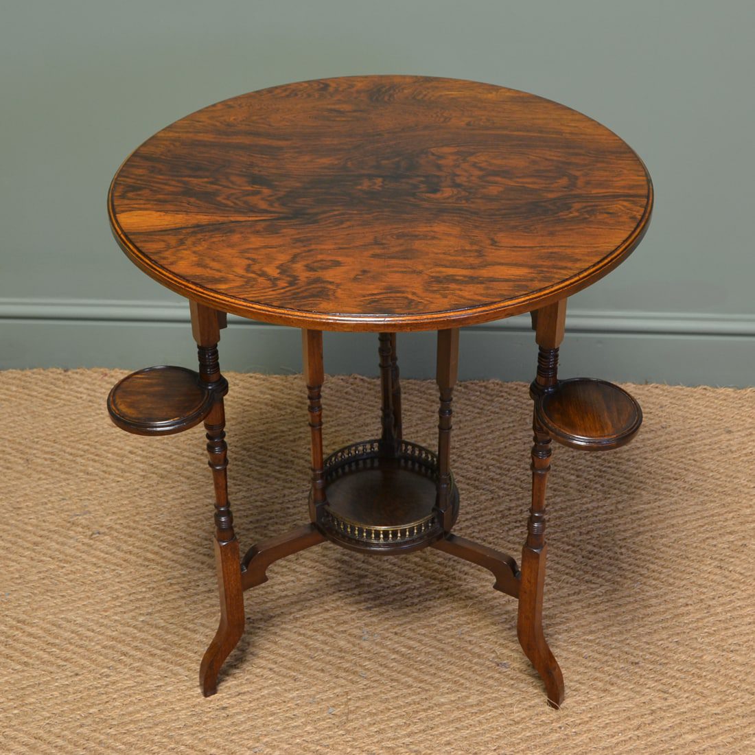 Unusual High Quality Victorian Rosewood Arts And Crafts Occasional Table