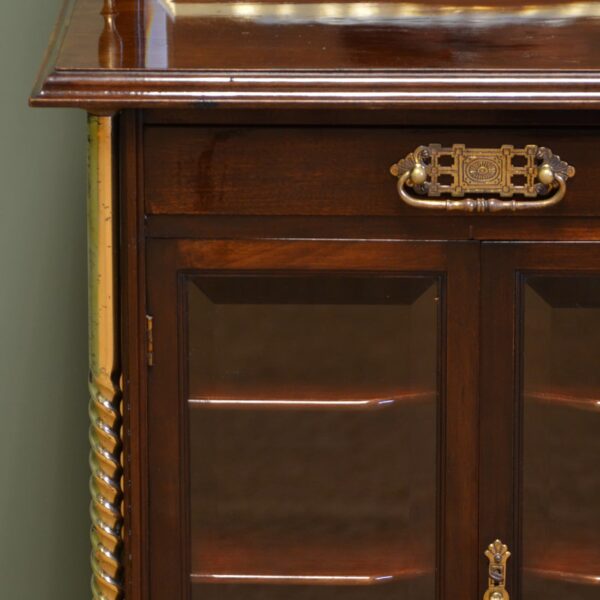Sensational Victorian Arts And Crafts Walnut Antique Music Cabinet By S. Hall & Sons