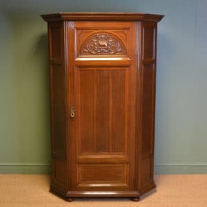 Victorian Oak Hall Wardrobe by Gillows