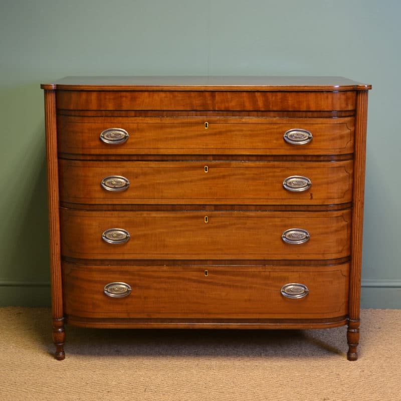 Antique Bow Fronted Chests of Drawers