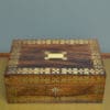 Striking Regency Rosewood & Brass Inlaid Antique Box