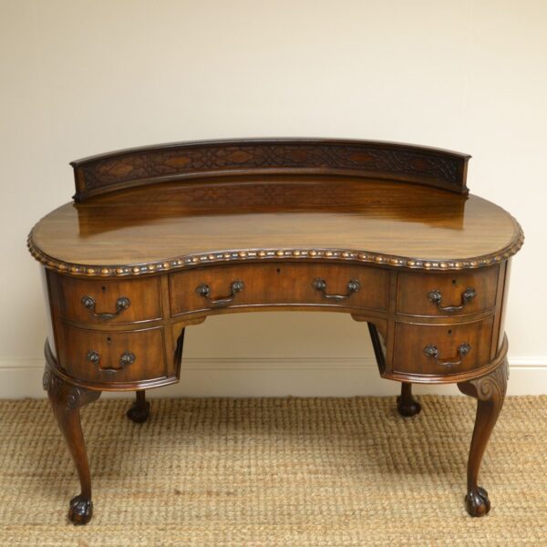 Stunning Waring & Gillow Kidney Shaped Antique Writing Table