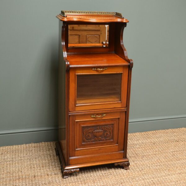 Victorian Walnut Antique Side Cabinet