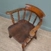 Chunky Victorian Elm Smokers Bow Antique Arm Chair