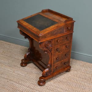 Rare Yew Victorian Antique Davenport Desk