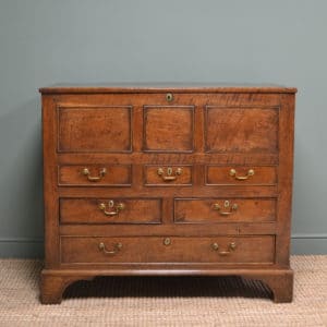 17th Century Warm Figured Oak Antique Mule Chest
