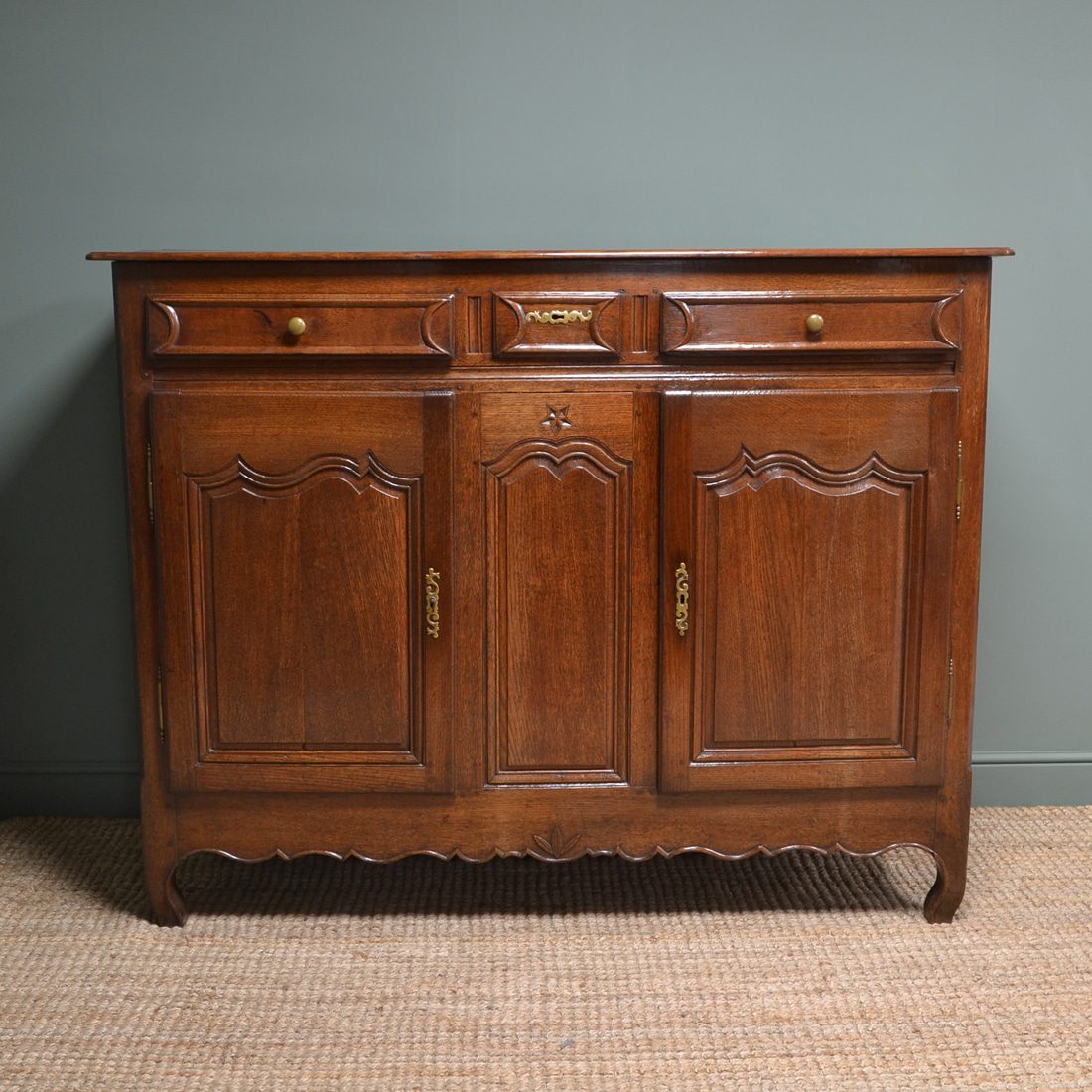 Large 18th Century Country French Oak Antique Dresser Sideboard