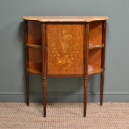 Spectacular Kingwood Victorian Inlaid Antique Side Cabinet