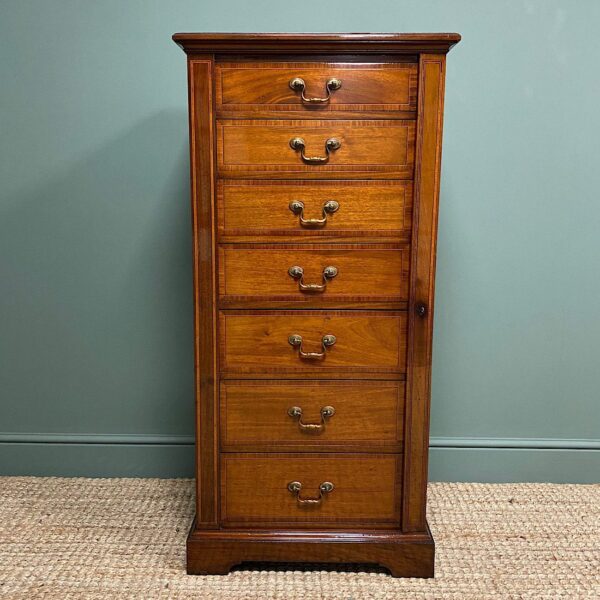 Spectacular Victorian S & H Jewell Mahogany Antique Wellington Chest