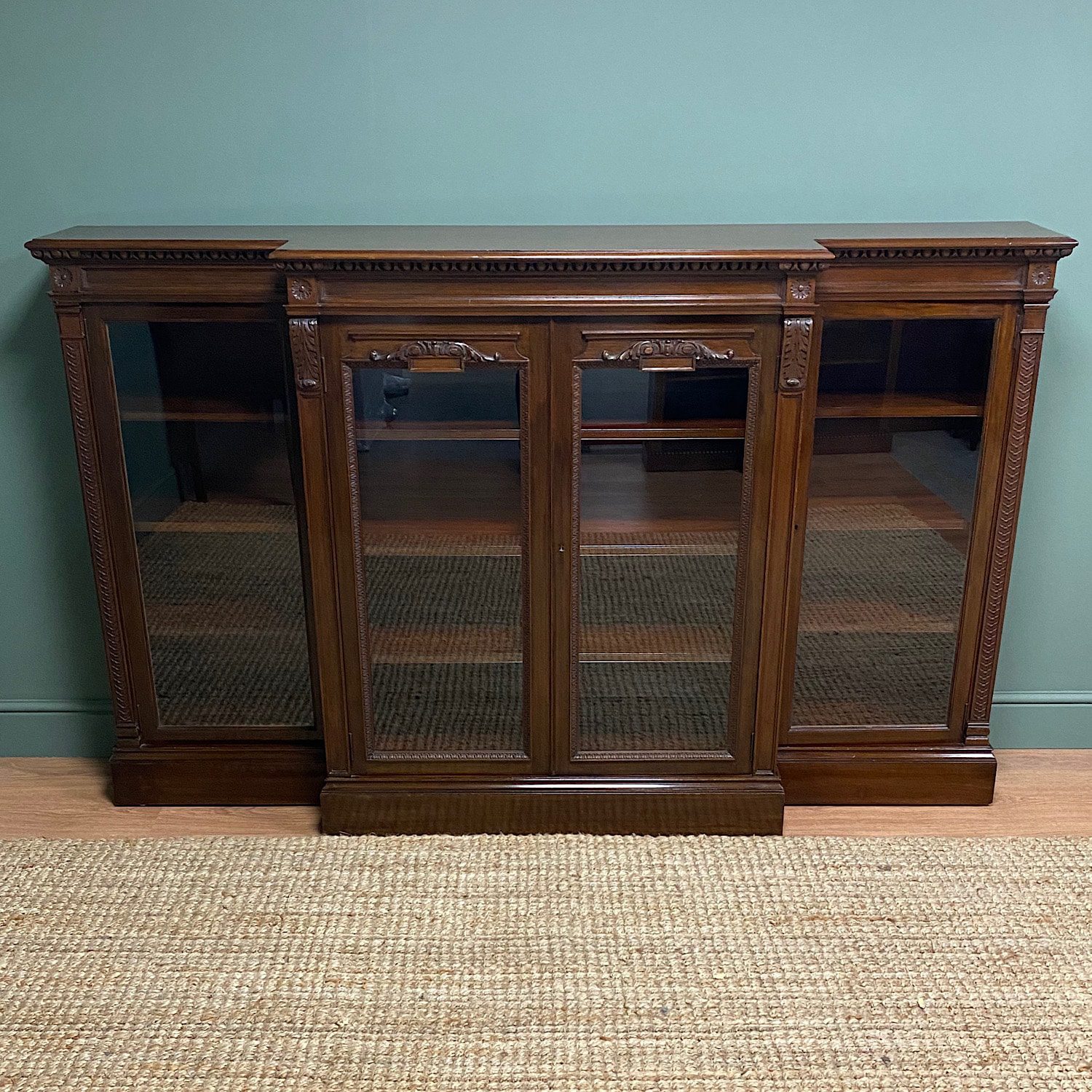 Hamptons of London Victorian Walnut Antique Bookcase