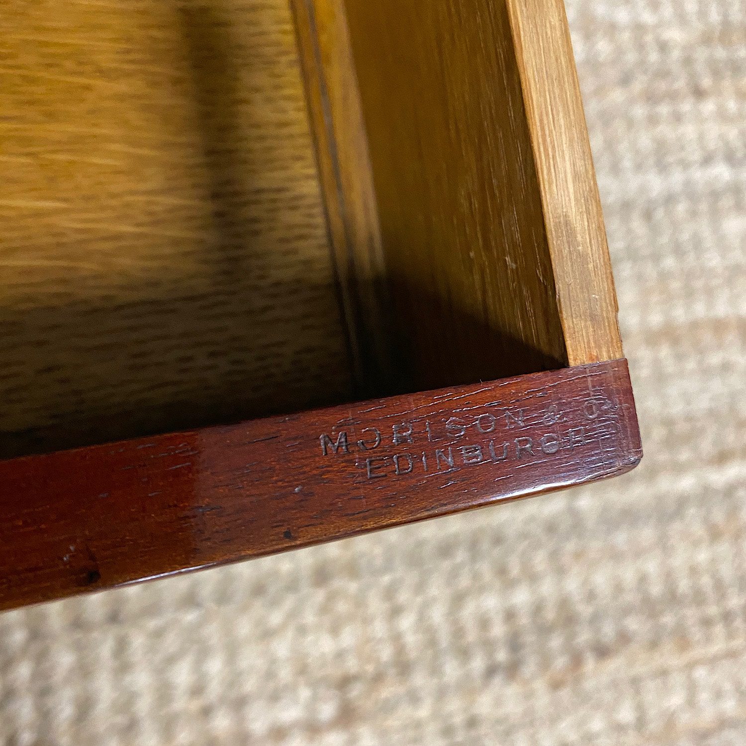 Pair of Edwardian Mahogany Antique Bedside Tables / Cabinets by Morison & Co