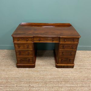 Victorian Heals Mahogany Antique Pedestal Desk