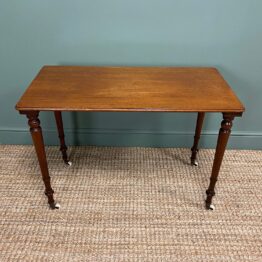 Elegant Victorian Mahogany Antique Side Stretcher Table